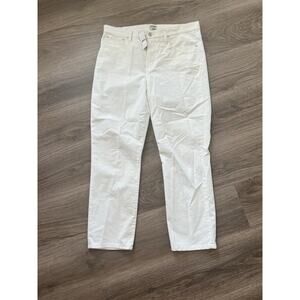 Women’s J Crew White Corduroy Pants Size 32 14 NWT